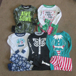 Lot 5 pr Fall/Winter Pajamas Christmas Holiday 5
